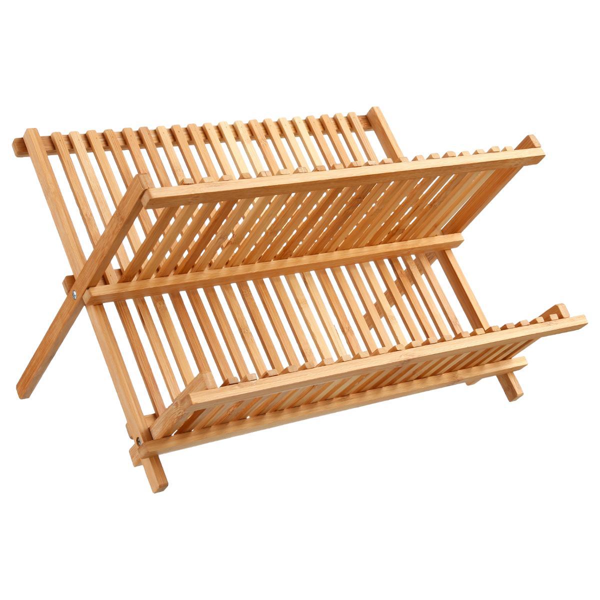 EGOUTTOIR BAMBOU PLIANT 19 ASSIETTES