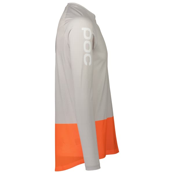 Maillot VTT POC MTB PURE LS JERSEY GRANITE GREY/ZINK ORANGE
