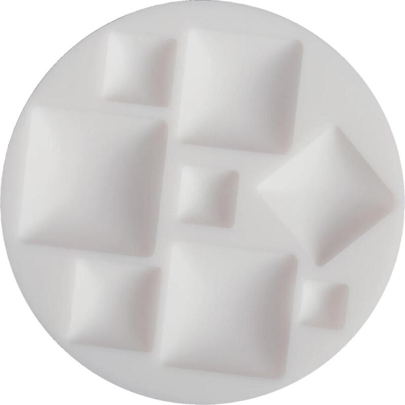 Cernit moule en silicone ø 7 cm Cabochons carrés - Blanc