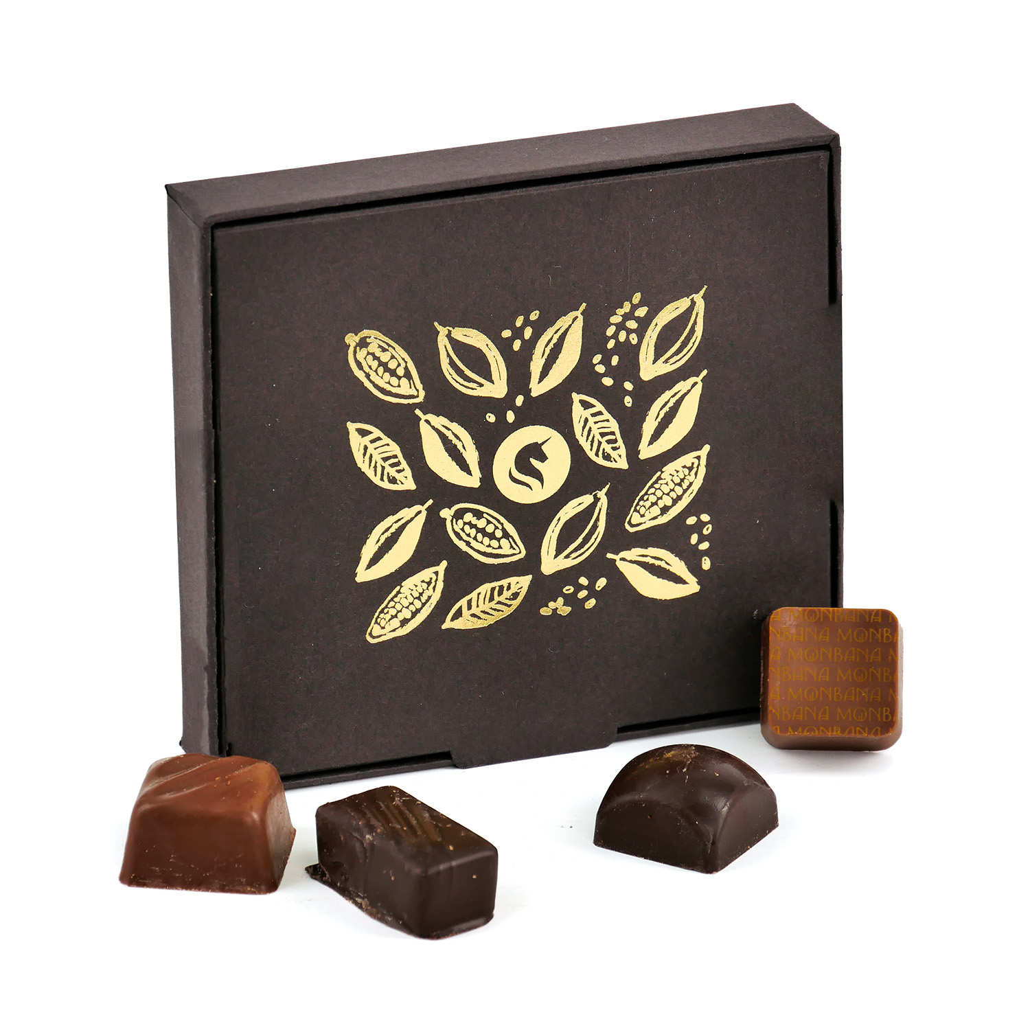 Assortiment de 15 chocolats fins au praliné
