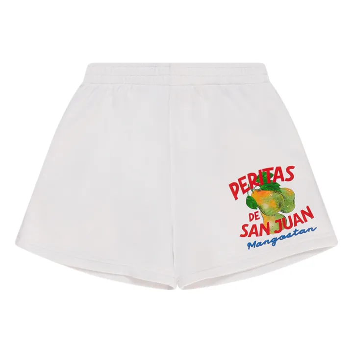 Maison Mangostan Short Molleton Peritas Coton Bio | Blanc