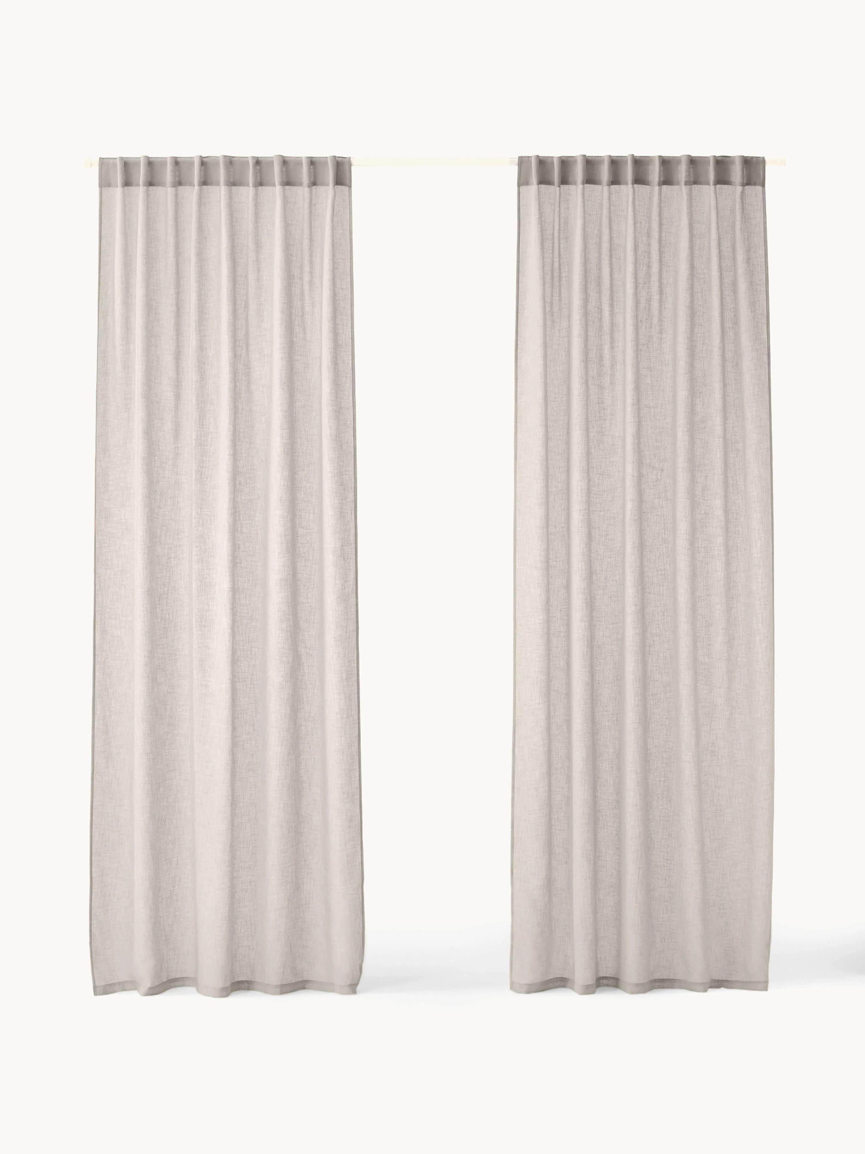 Lichtdoorlatende gordijnen Ibiza, 2-delig, B 135 cm