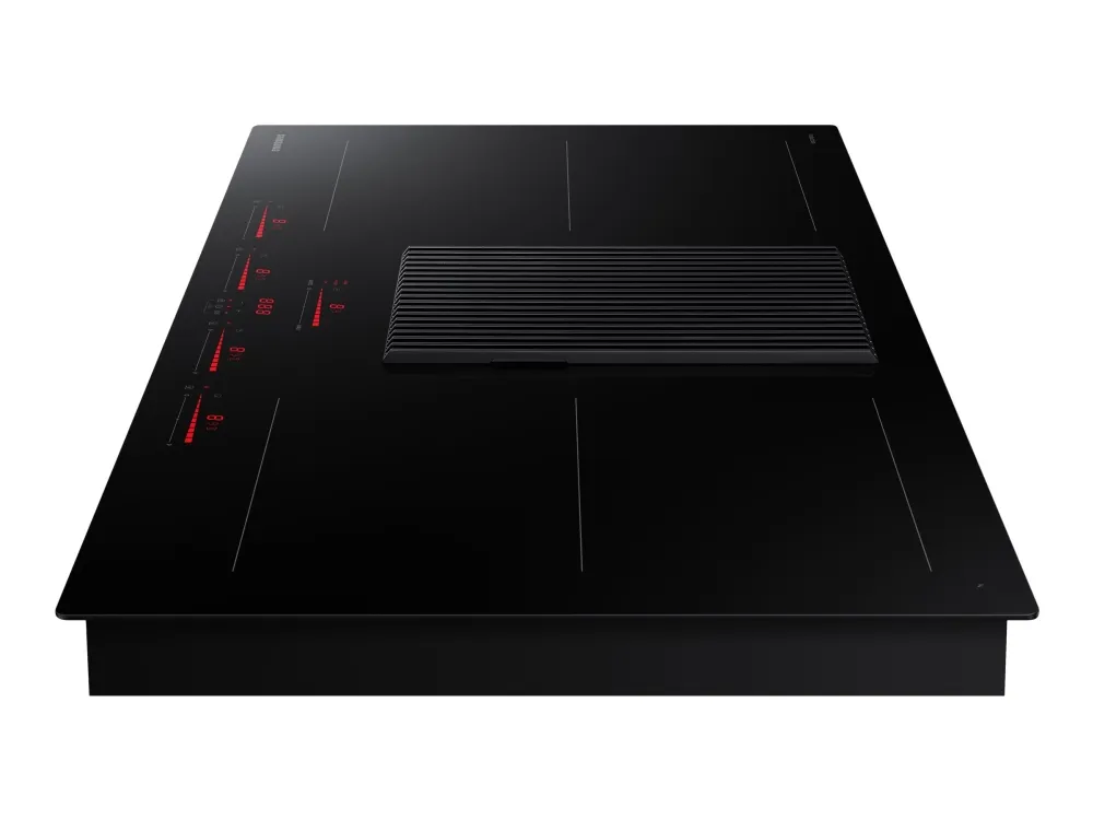 Samsung NZ84T9747VK - Induktions kogeplade - 4 plader - Niche - bredde: 80.7 cm - dybde: 49.2 cm - Klasse A  - sort med downdraft-udstødning