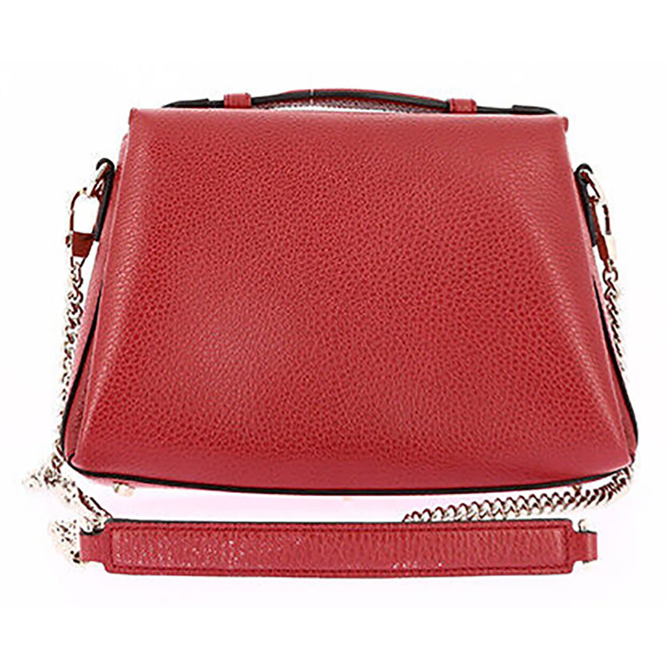 Gucci Sac bandoulière Interlocking en Cuir rouge - Très bon état - L.25 cm