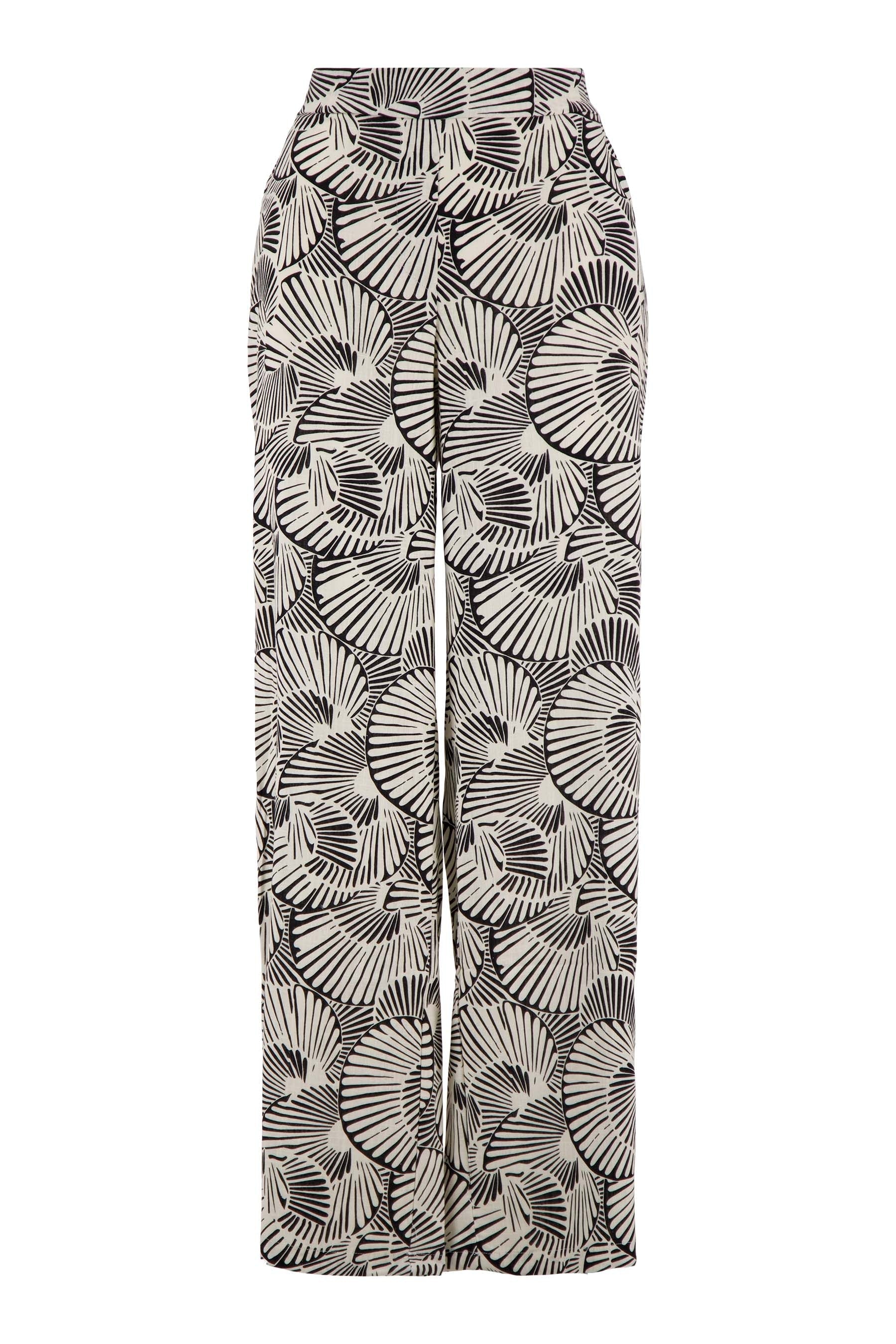 wijde broek met grafische print