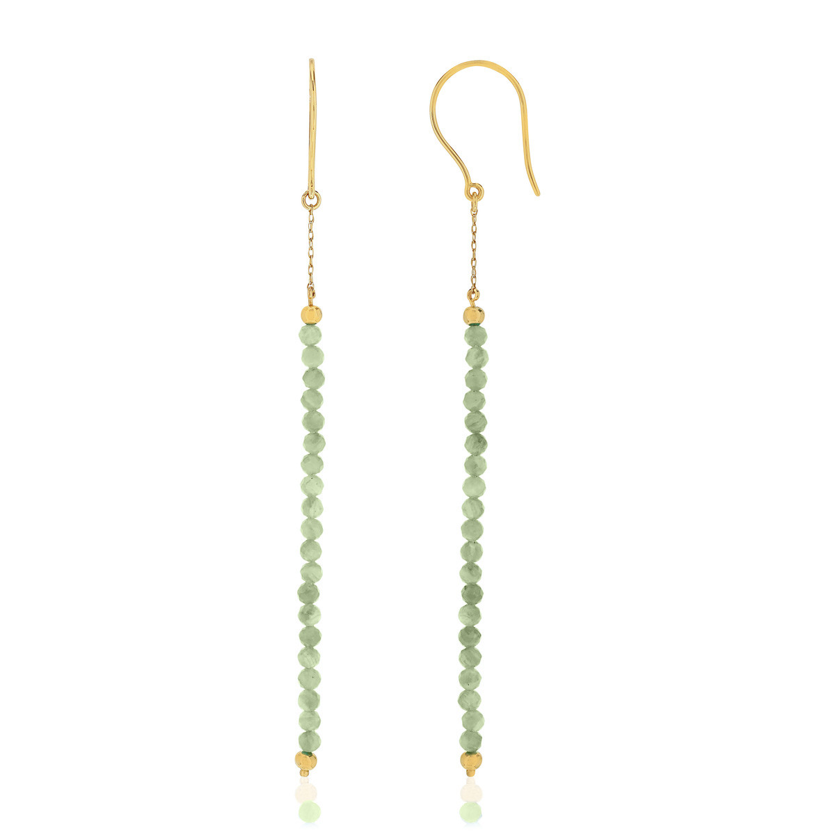 Boucles d'oreilles MATY Or 375 jaune Amazonites
