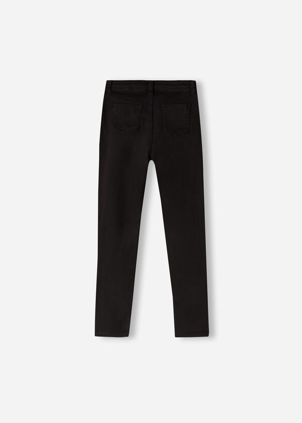 Calça legging skinny minime em jeans macio para meninas