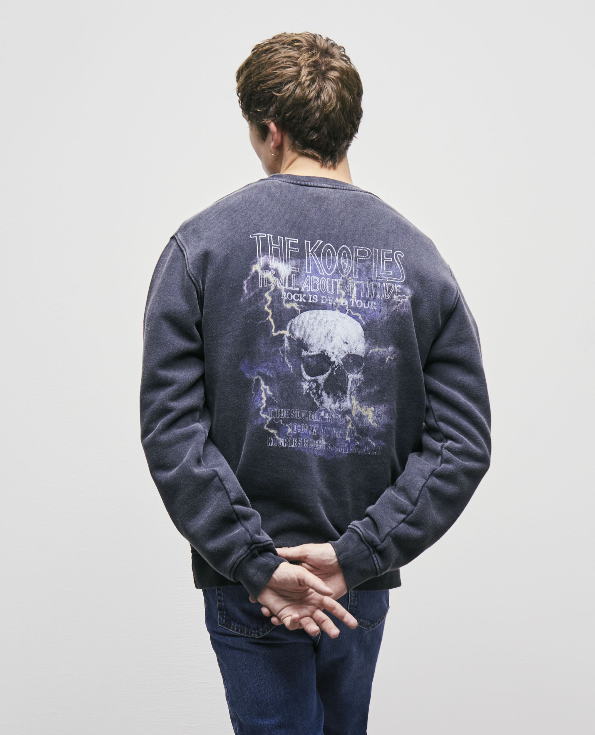 Sweatshirt imprimé noir