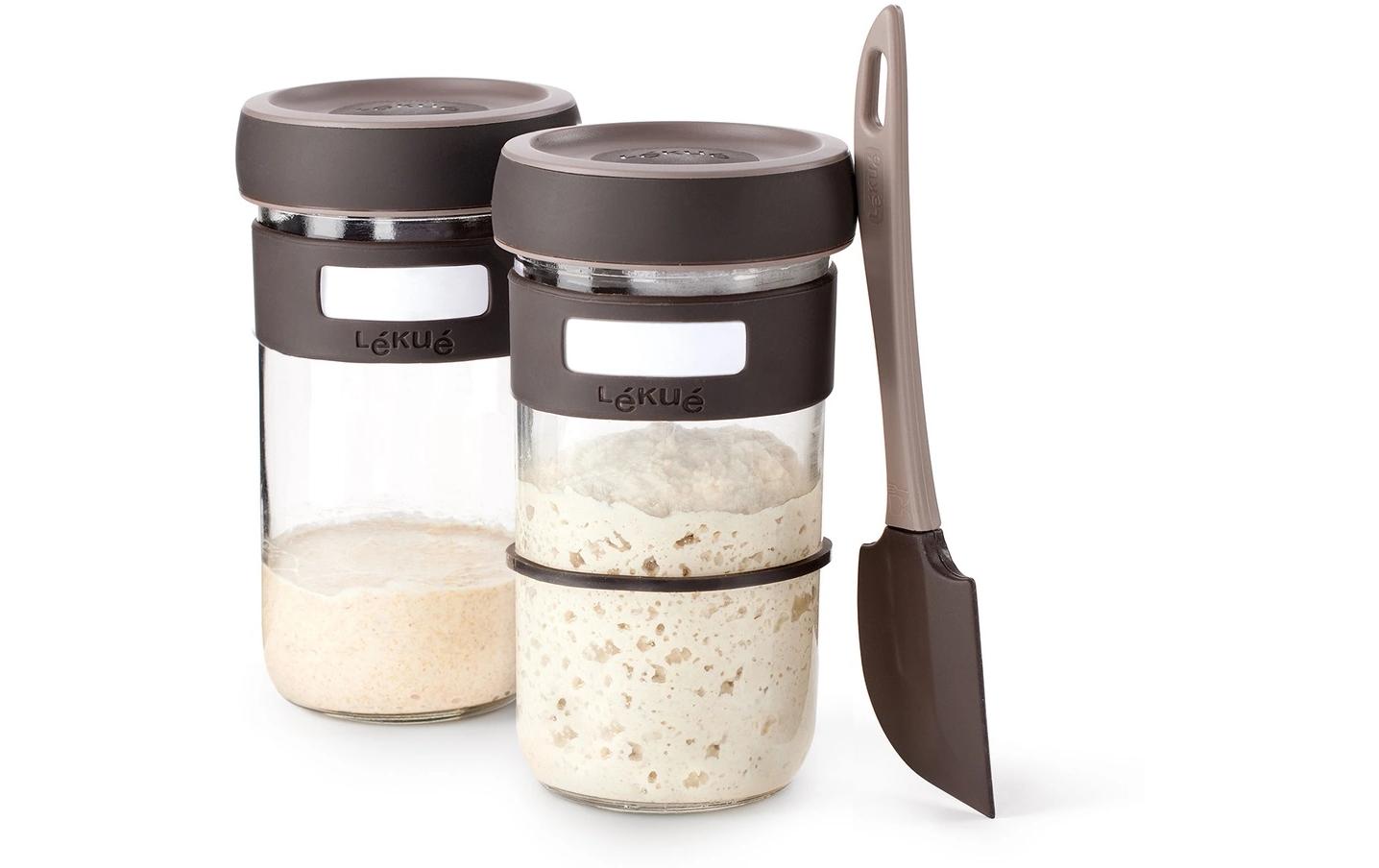 Sauerteigglas 0.7 l, Glas, 2 StückSauerteig-Starter-Kit