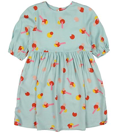 Stella McCartney Kids Kjole - Viskose - Mint m. M?nster
