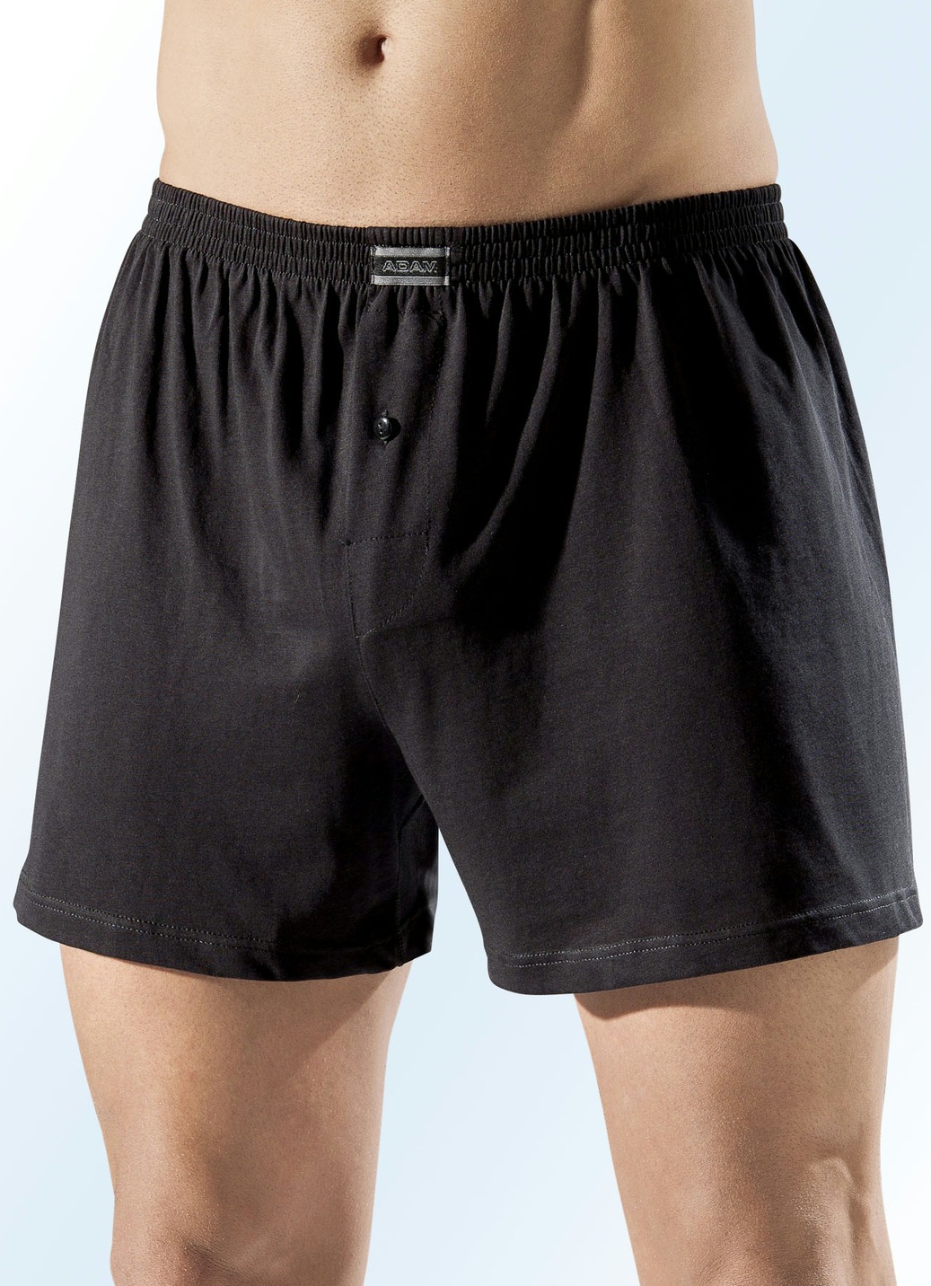 Fünferpack Boxershorts aus BIO-Baumwolle mit Eingriff, uni und meliert