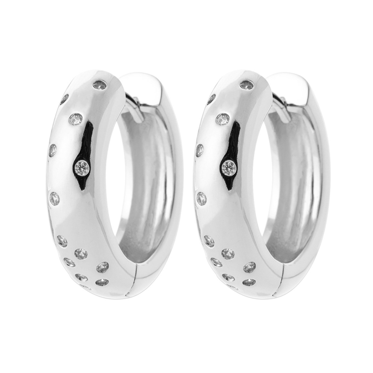 Créoles Brillaxis argent rhodié OZ