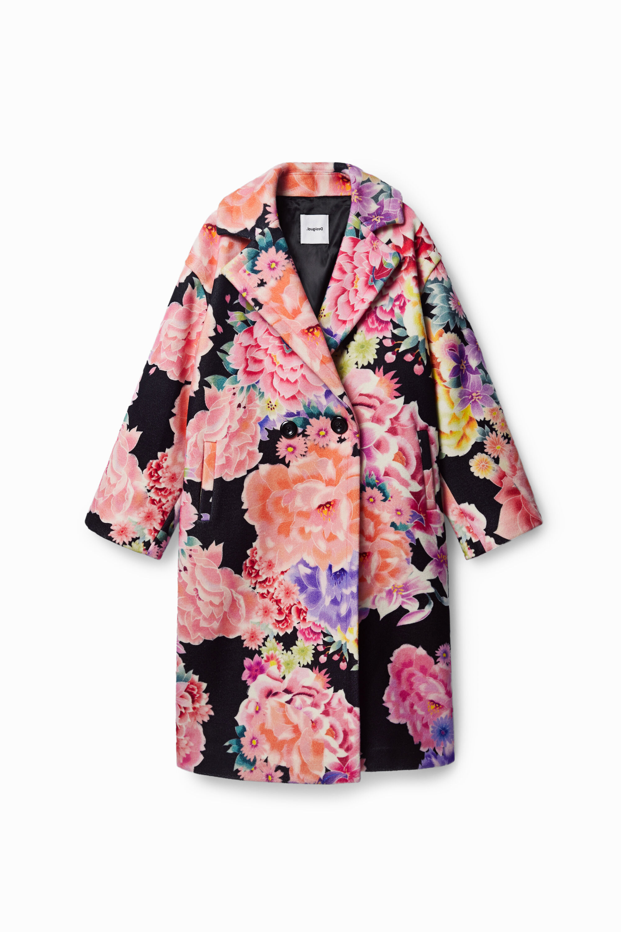 Manteau oversize à fleurs