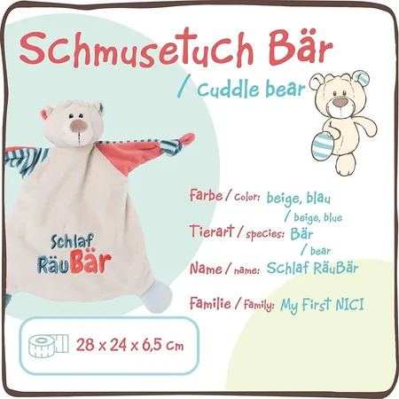 NICI Bär Schlaf RäuBär 25 x 25 cm