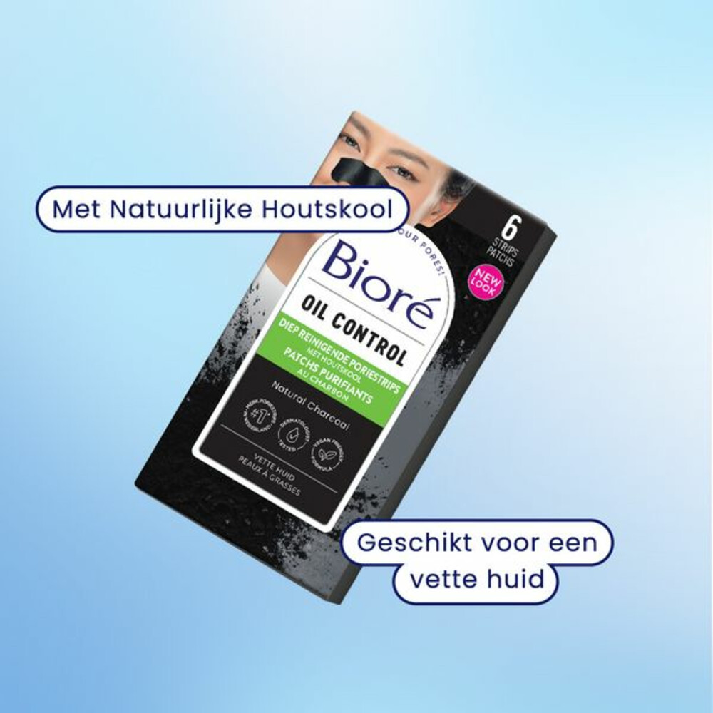 Bioré Houtskool Diep Reinigende Porie Strips6 stuks