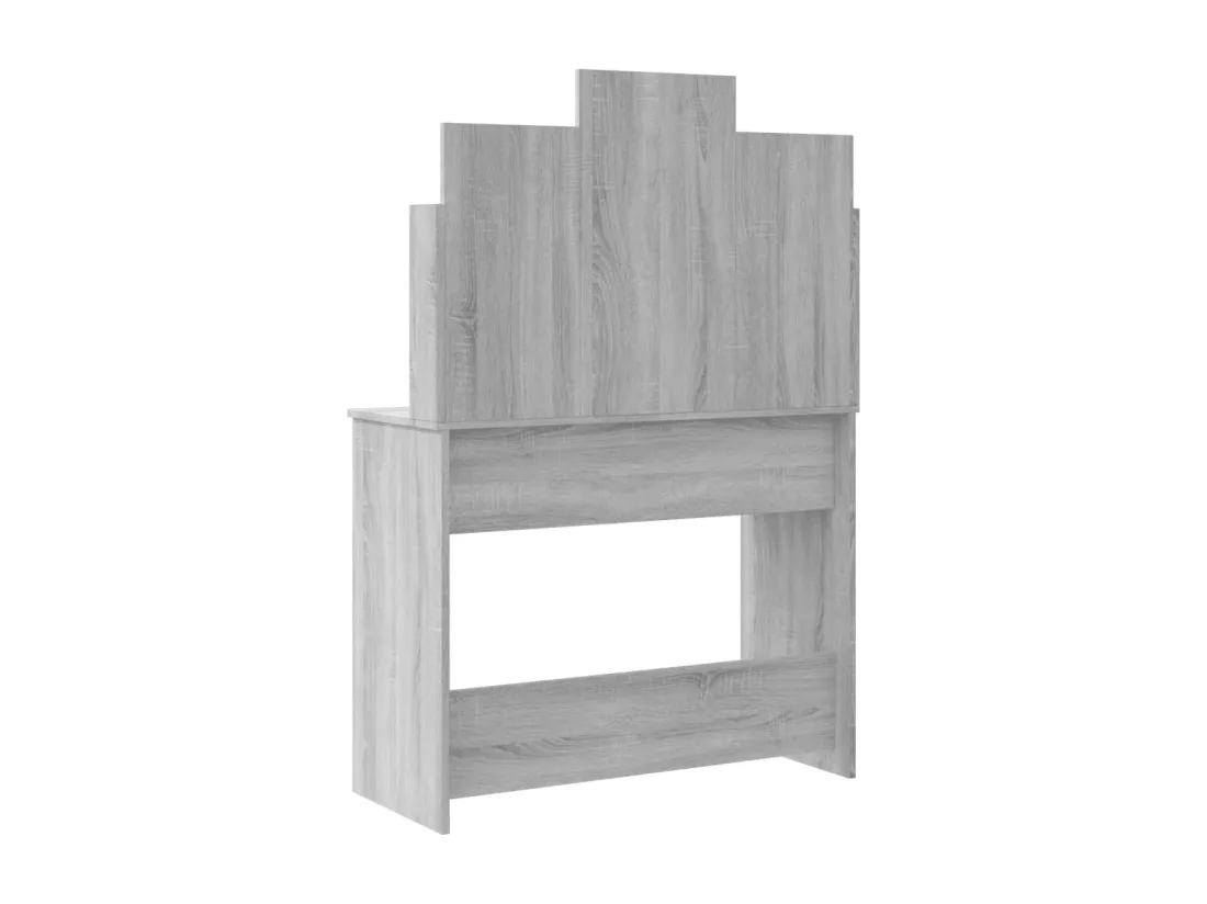 Coiffeuse avec lumières LED sonoma gris 96x40x142 cm