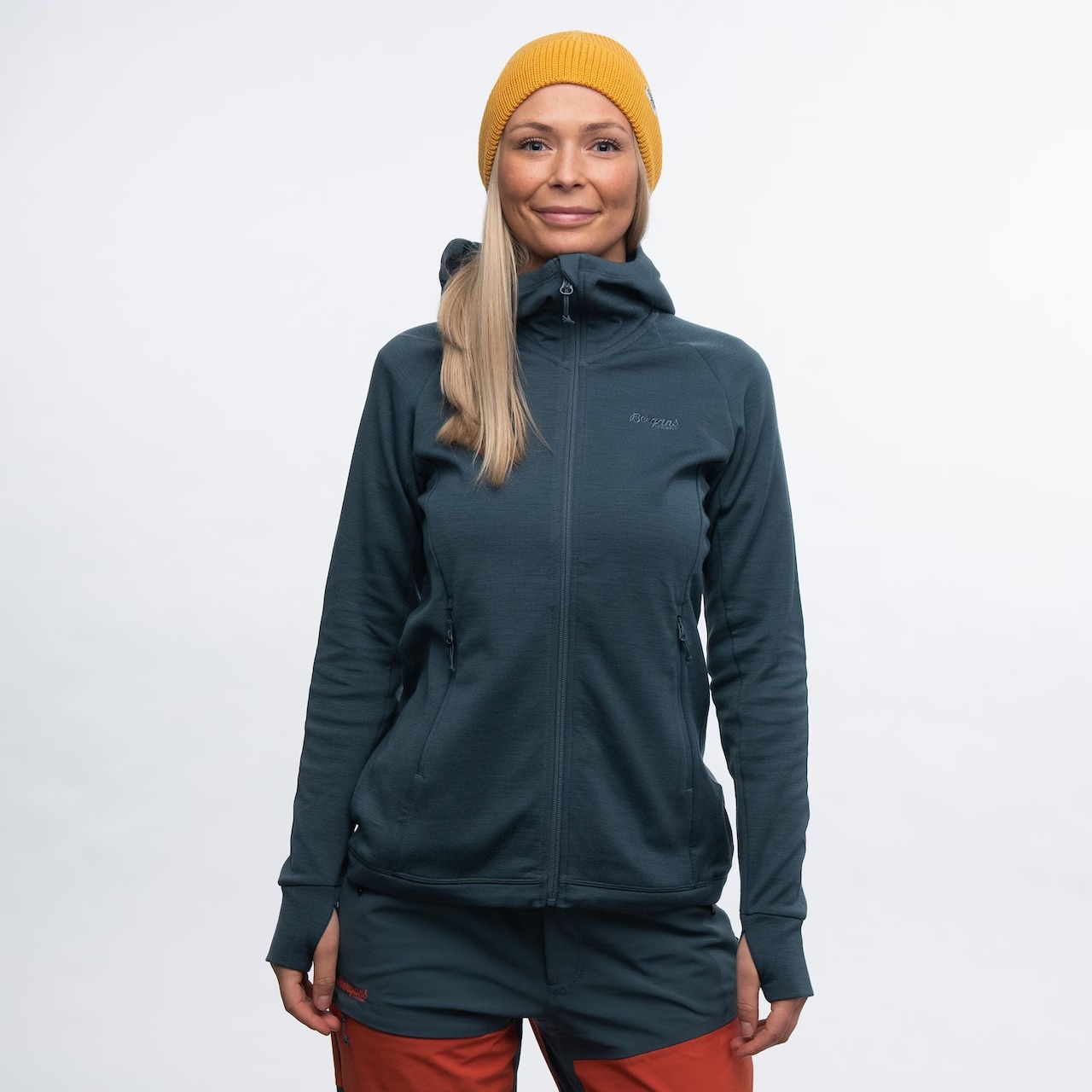 Ulstein Wool Hood Jacket Dame Orion Blue