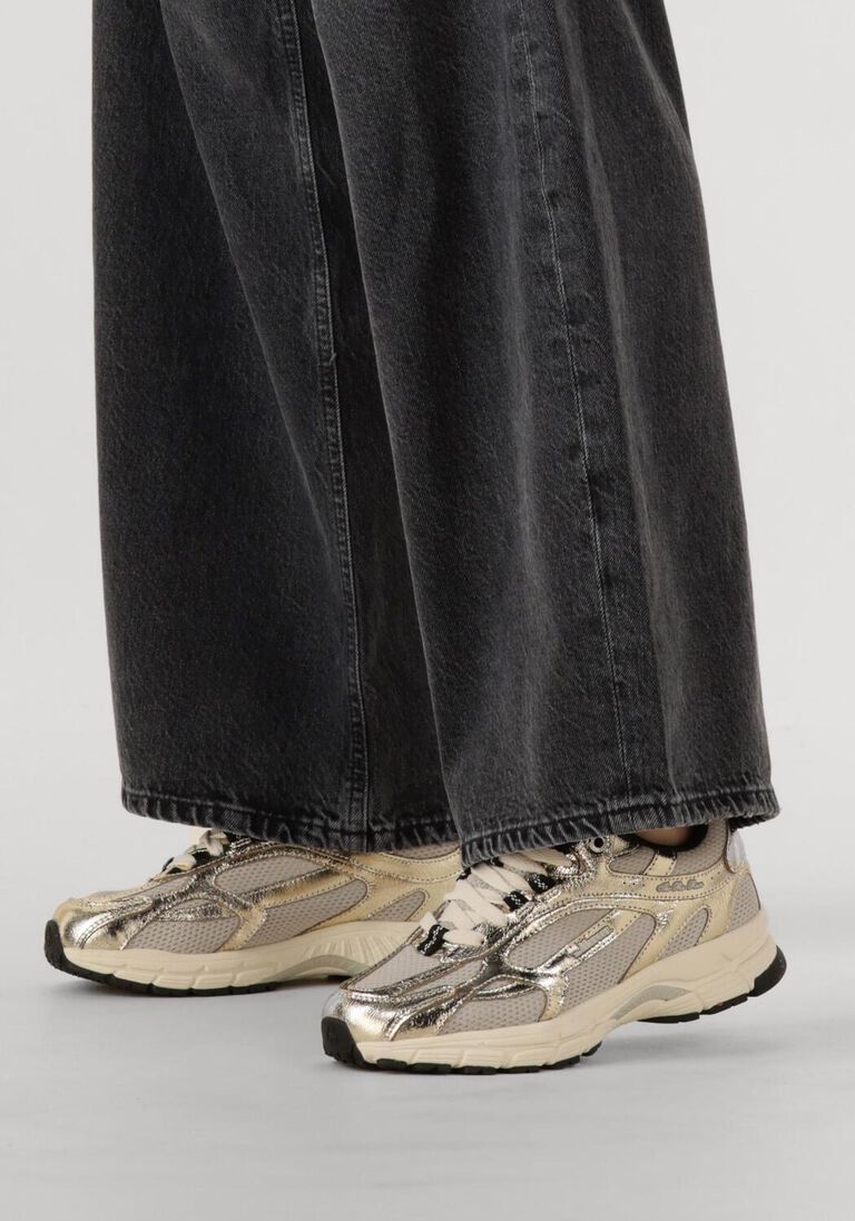 goudkleurig mercer amsterdam lage sneakers the re-run cracked