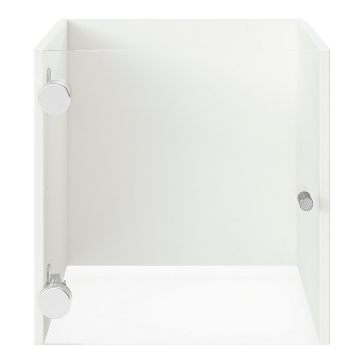 Bloc avec porte transparente pour étagère GoodHome Mixxit blanc