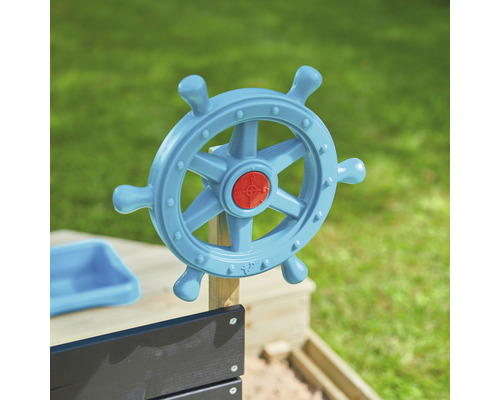 Houten zandbak, kinderspeelboot AHOY