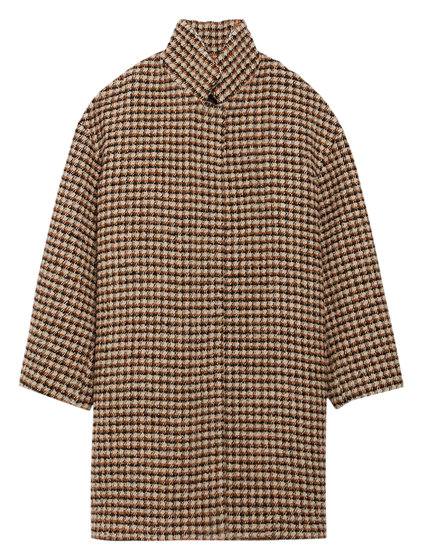 MAGUELONE - Manteau col montant à carreaux| Multicolore