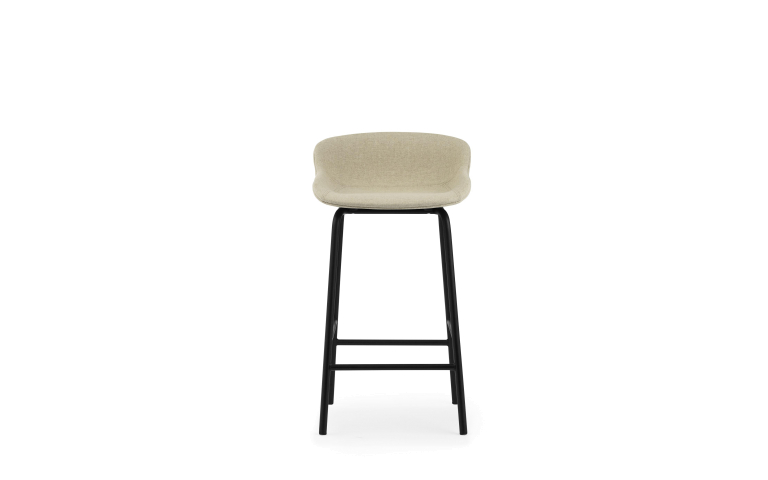 Normann Copenhagen Hyg gestoffeerde barkruk 65cm staal Synergy Grey