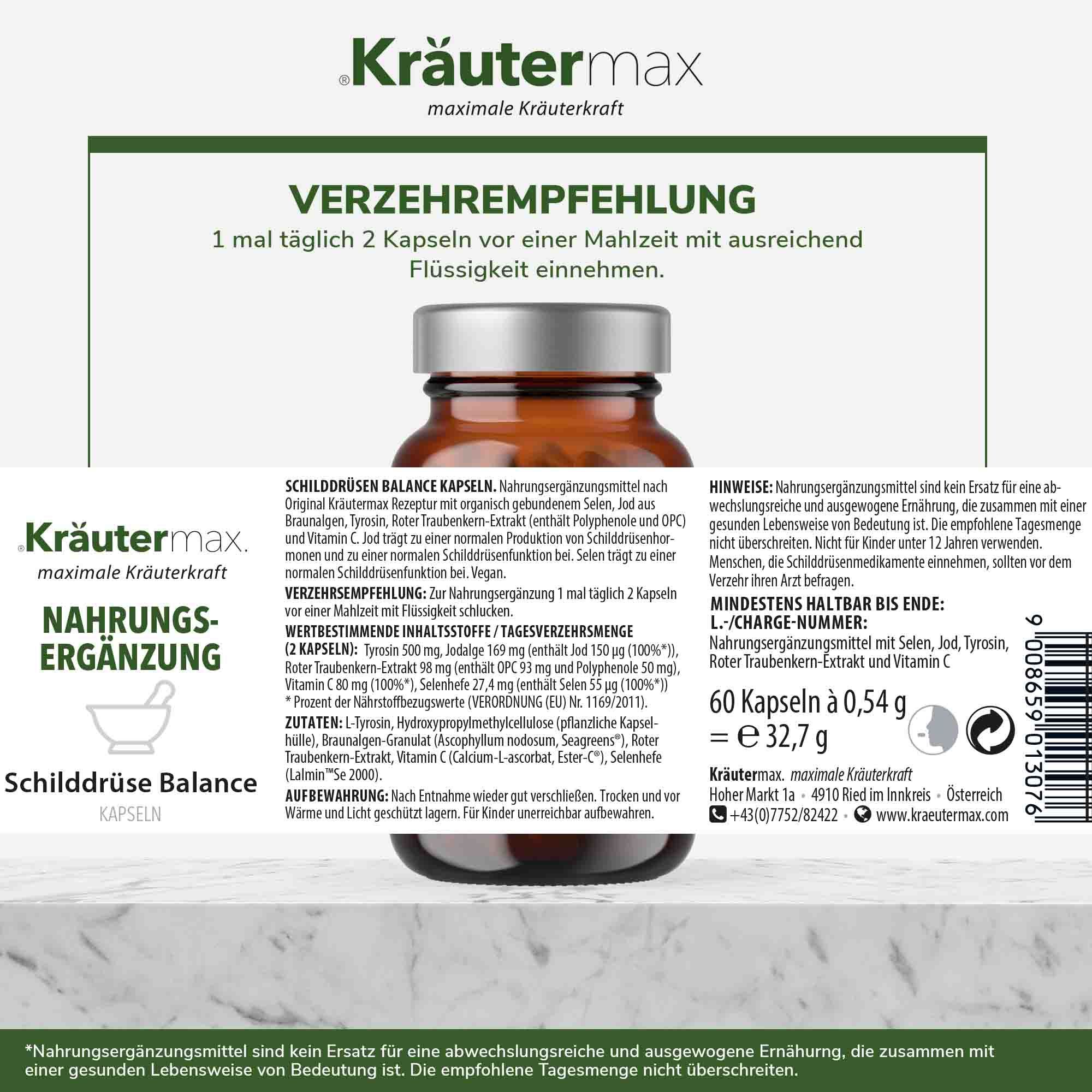 Kräutermax Schilddrüse Balance Kapseln