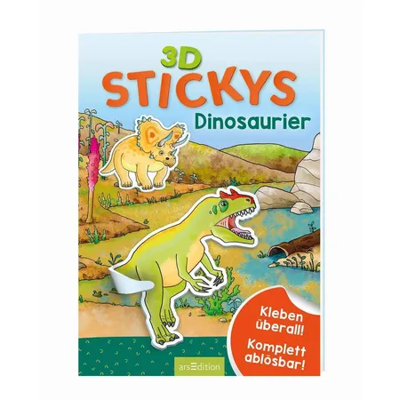 ars Edition Stickerheft 3D Stickys Dinosaurier