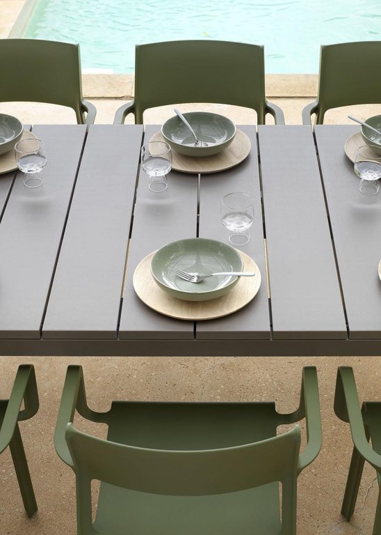 Nardi Rio uitschuifbare tuintafel 210/280x100 Bianco