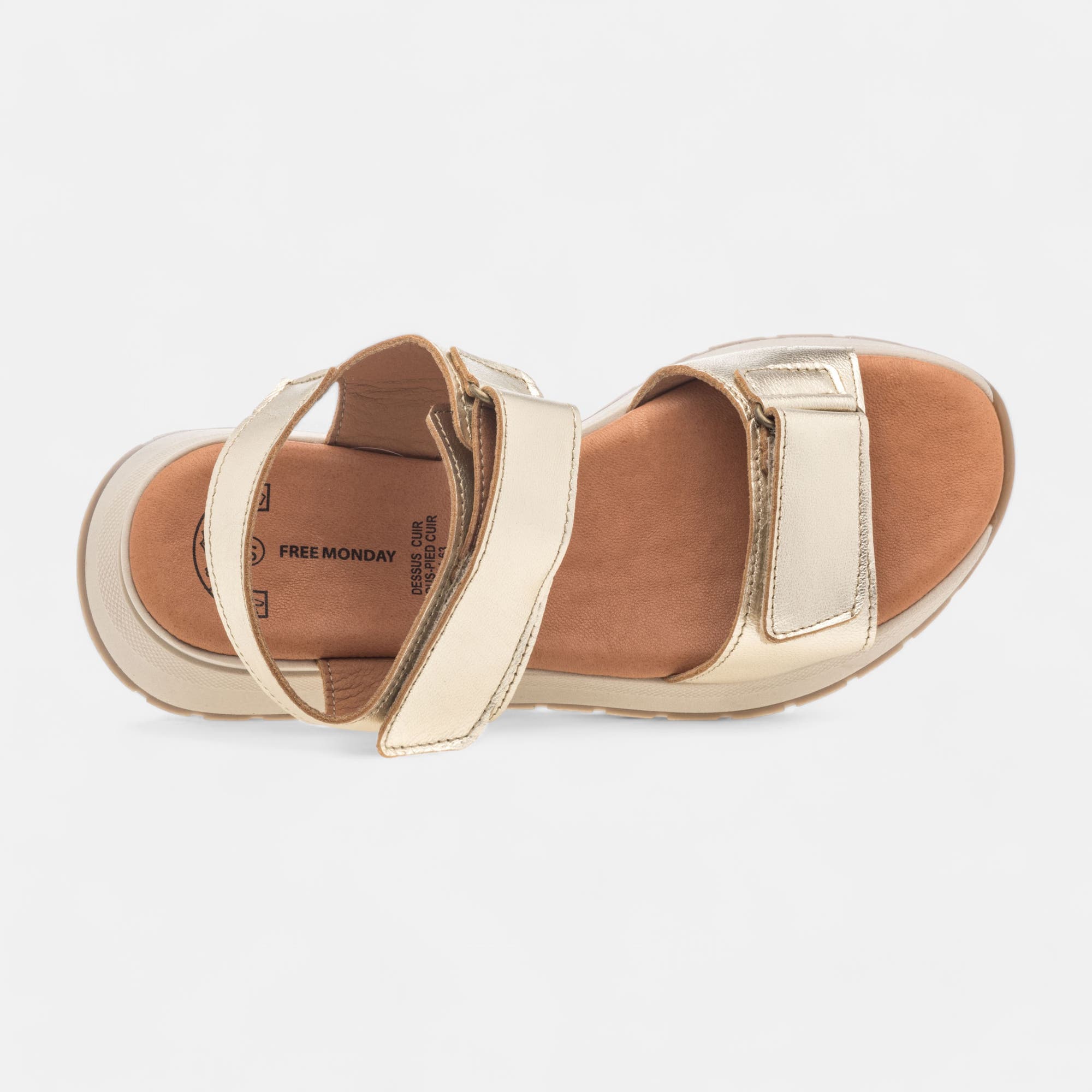 Sandales Femme en cuir or