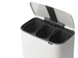 Pedalspand Brabantia Bo, 3 x 11 ltr. hvid