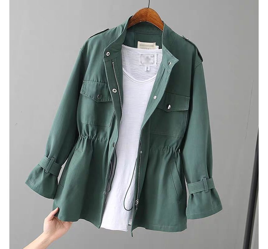 Lewwe - Trenchcoat met enkele rij knopen
