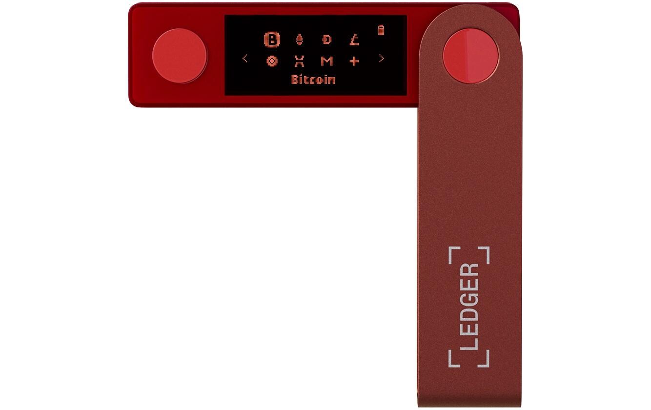 Nano X Ruby Red<br>Crypto-Hardware-Wallet mit Bluetooth zum Kaufen, Verwalten und Vermehren digitaler Vermögenswerte
