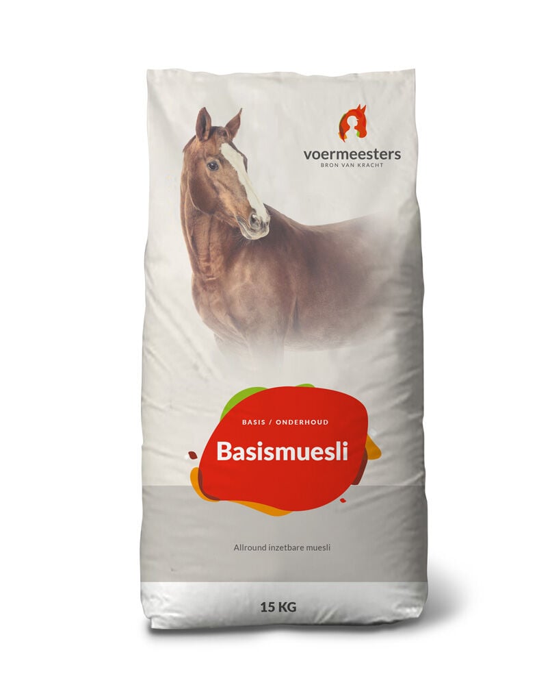 Voermeesters Basismuesli - Basisvoeding - 15 Kilogram - Zak