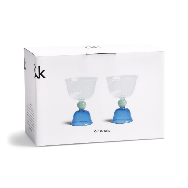 &klevering Tulip wijnglazen set van 2 groen