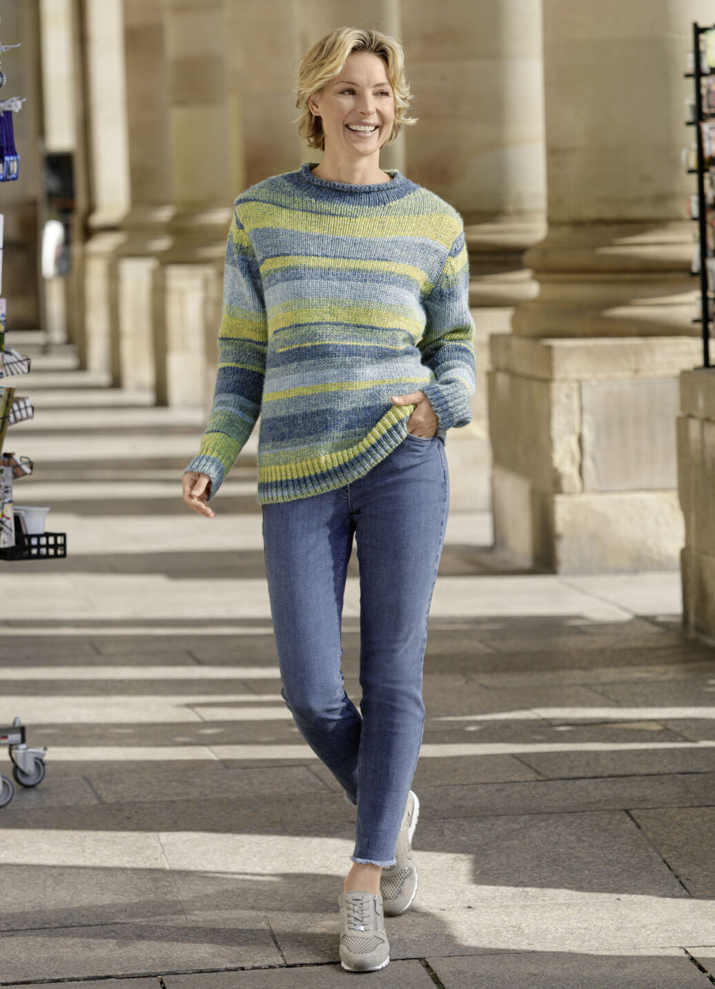 Magic-Jeans mit angesagtem Fransensaum