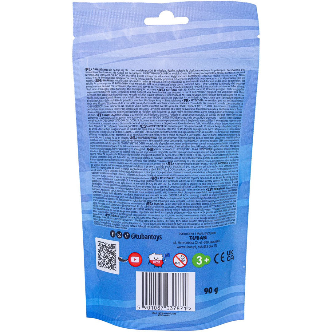 Tuban kinetisch zand fluffy - blauw - 90 gr
