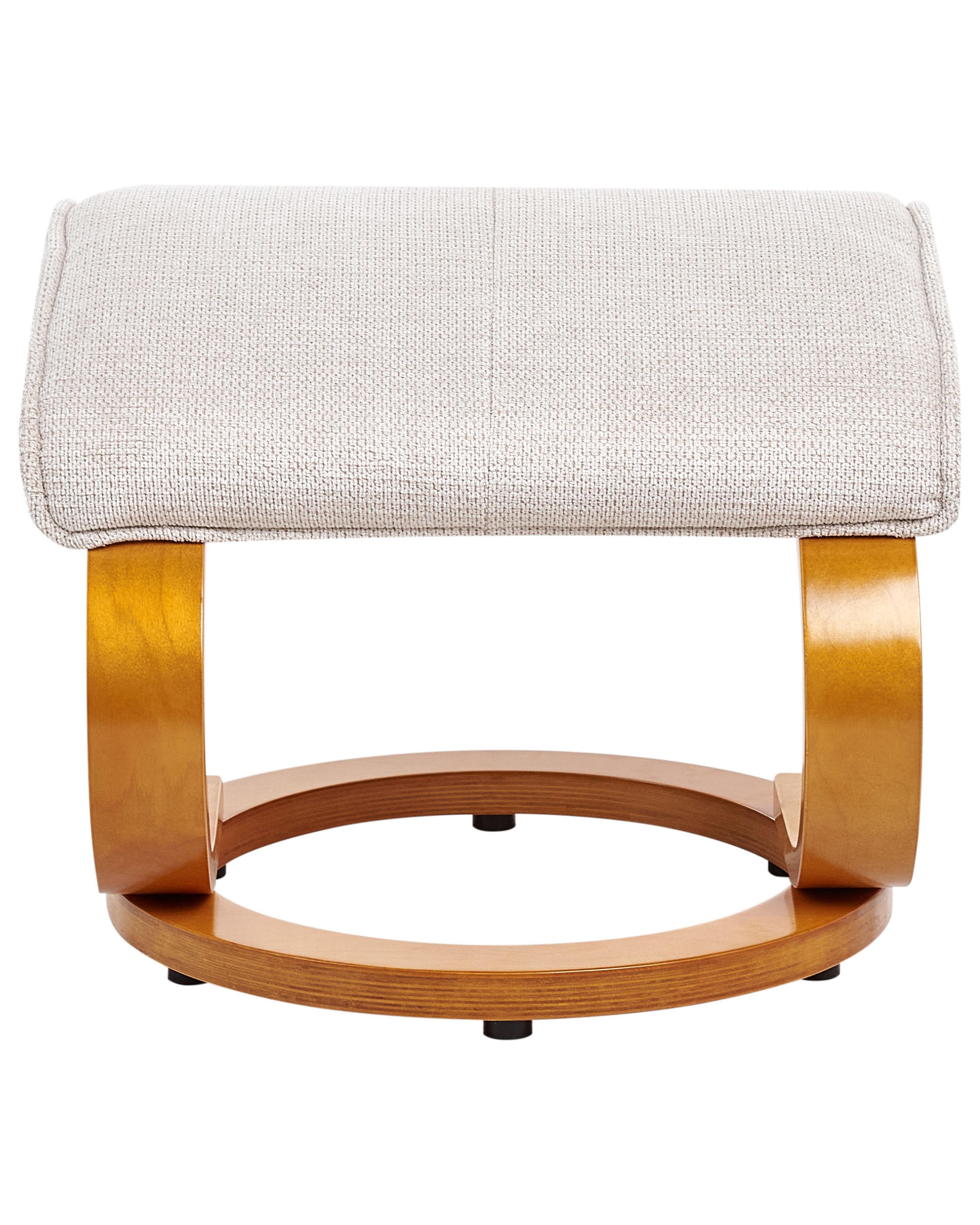 Massagestoel HERO met voetenbank Stof Lichtbeige