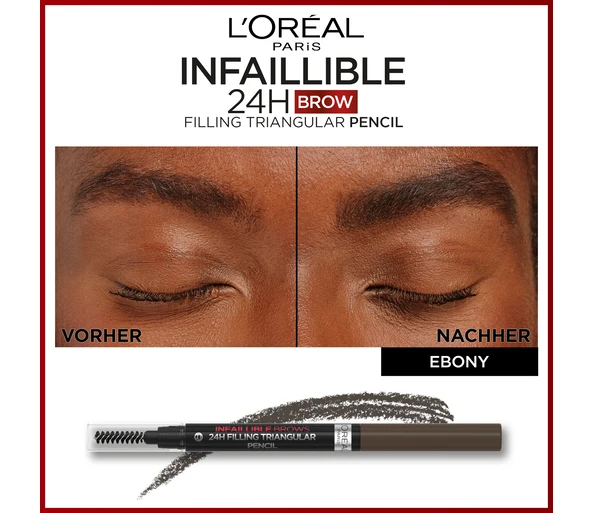 L'ORÉAL PARIS Eyebrow Pencil Brow Xpert Triangular Brow Pencil1.0 Black