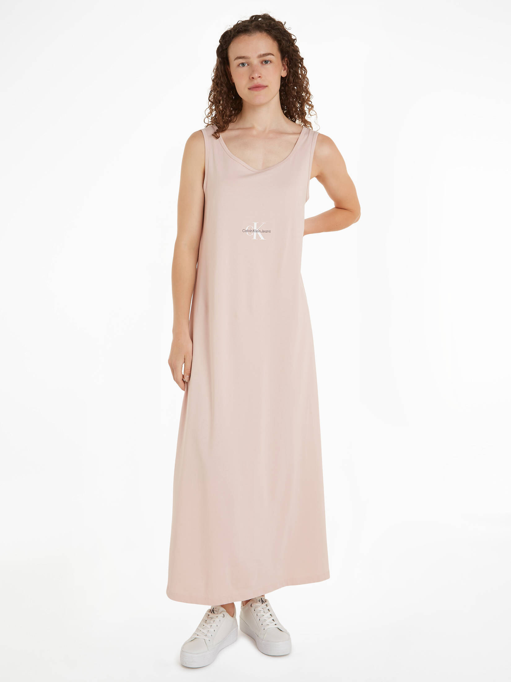CALVIN KLEIN JEANS| Damen Maxi-Trägerkleid Relaxed Fit