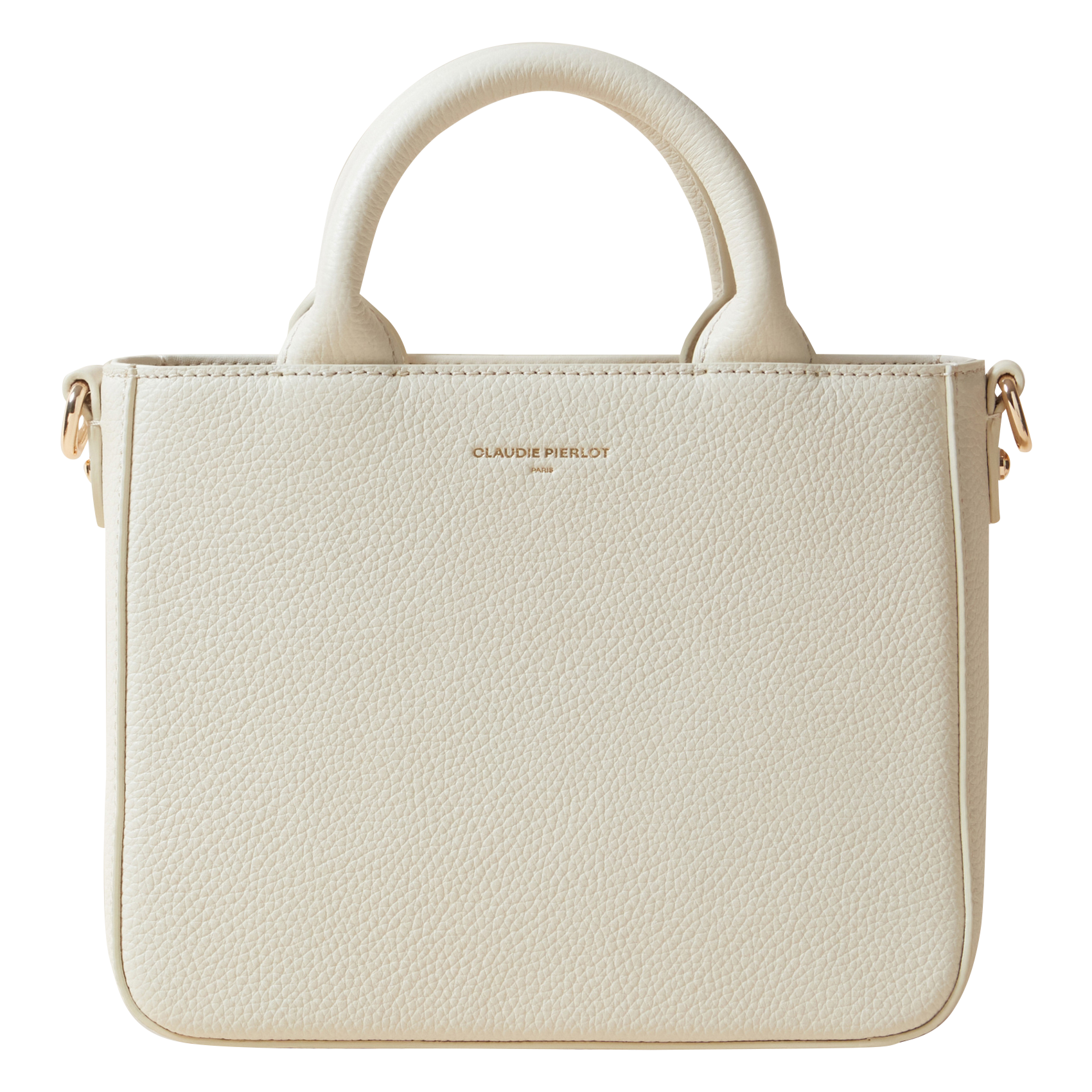 Sac bandoulière en cuir grainé | Beige