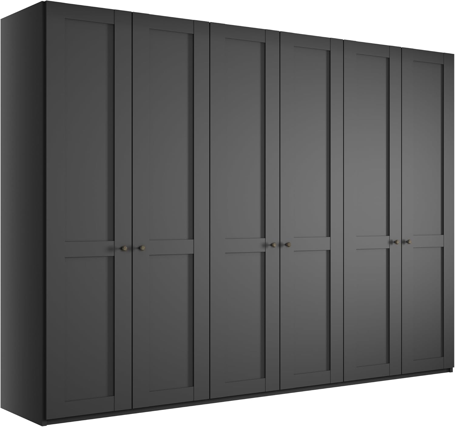 WIEMANN Drehtürenschrank Landhausstil Kleiderschrank 300cm breit, Graphit Dekor, Höhe 216cm, Marlow