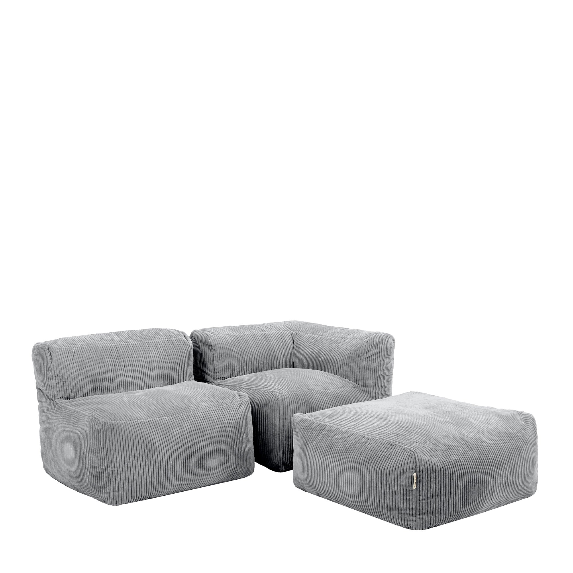 icon Zen Modulaire Hoekbank - Ribfluweel - Grijs