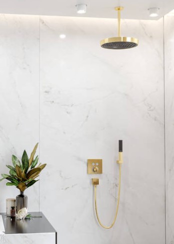 Hansgrohe Rainfinity staafhanddouche goud gepolijst
