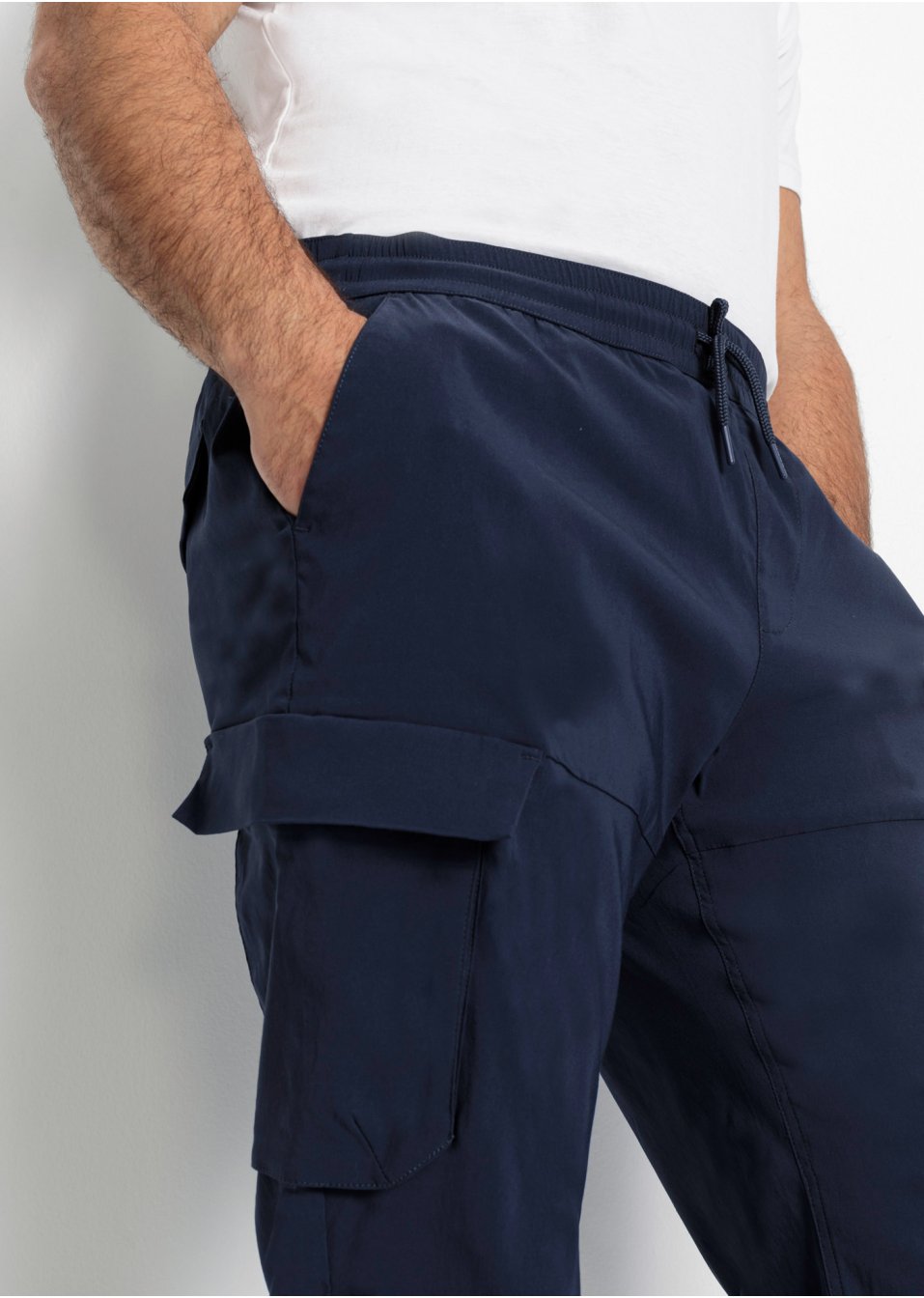 Pantalon taille extensible avec poches cargo Regular Fit, Straight