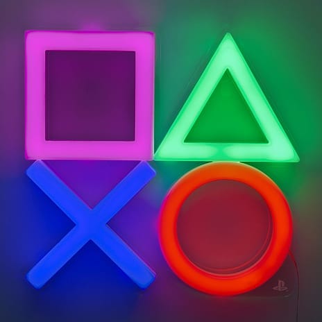 PlayStation LED neon væglampe - multifarvet