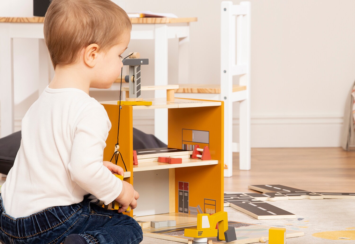 Spielwelt 'Baustelle Gustav' mit Zubehör