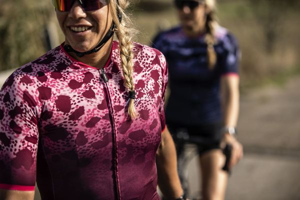 Rogelli Animal Lady Cykeltrøje, Bordeaux/Pink