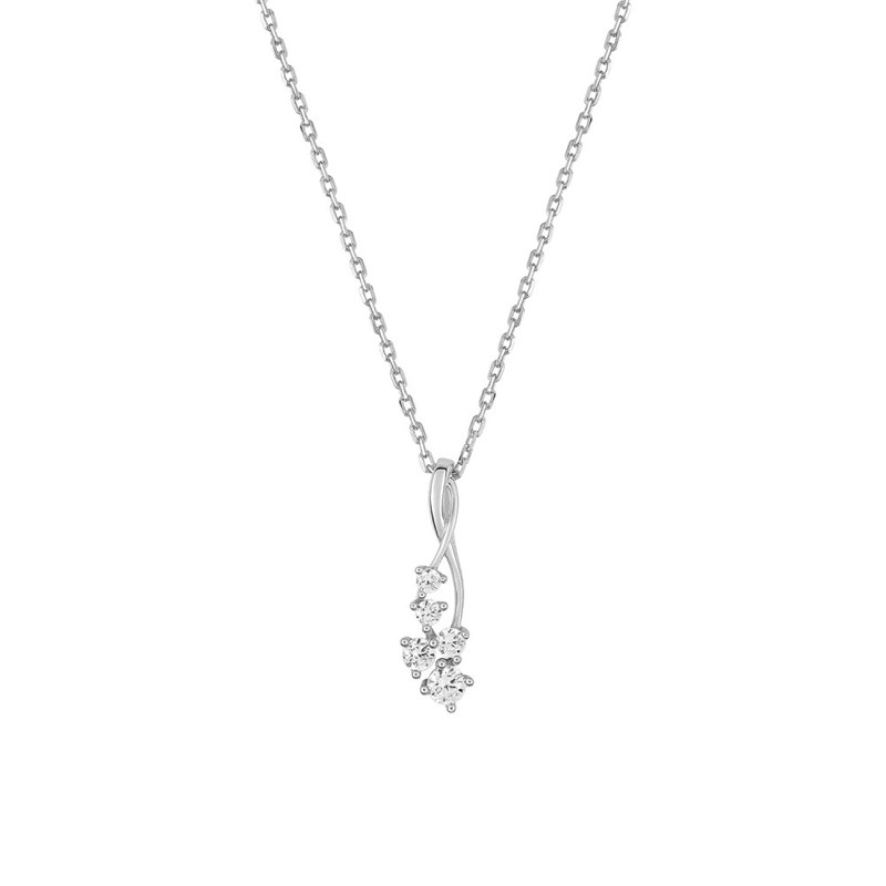 Collier Femme - Oxyde de zirconium - Argent 925 - Longueur : 42 cm