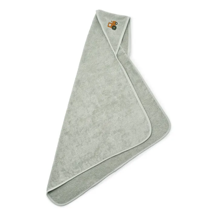 Liewood Cape de bain en coton bio Batu | Gris tourterelle